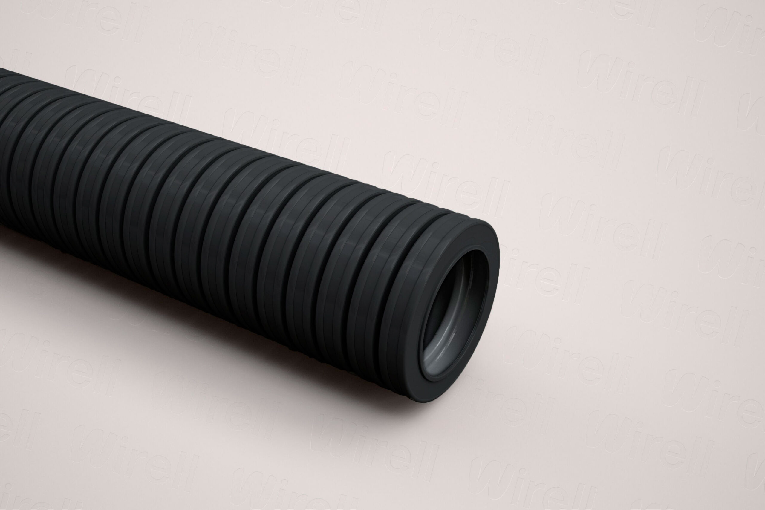 Black plastic pliable conduit, Aalto-UV